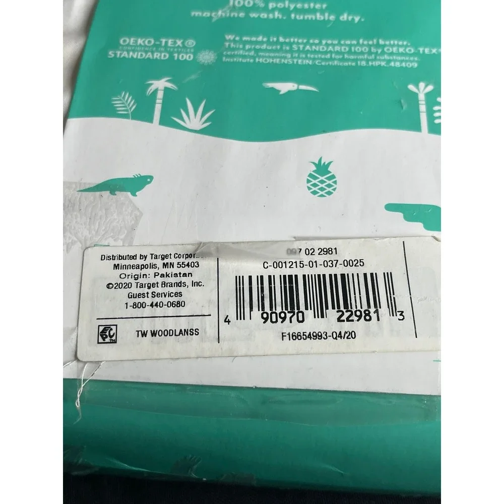 Pillowfort Twin Sheet Set Woodland Whimsy Microfiber White Forest Animals 3pc